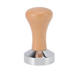 Alternative view of Stainless steel coffee tamper with wooden handle