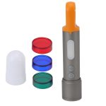 LED Flashlight Zoomable Rechargeable with 4 Coloured Lamps
