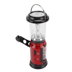 Radio Lantern Hand Crank USB Rechargeable Multi Functional AM FM Emergency Radio LED Flashlight for Camping Hiking Red 20 V1294 YM0512 3119220165611 05