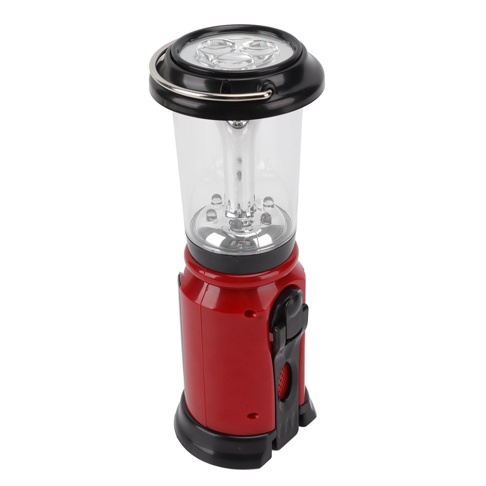 Radio Lantern Hand Crank USB Rechargeable Multi Functional AM FM Emergency Radio LED Flashlight for Camping Hiking Red 9 Radio Lantern Hand Crank USB Rechargeable Multi Functional AM FM Emergency Radio LED Flashlight for Camping Hiking Red - Image 9