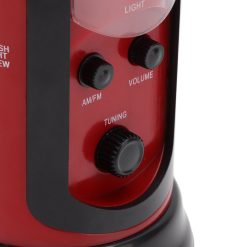 Radio Lantern Hand Crank USB Rechargeable Multi Functional AM FM Emergency Radio LED Flashlight for Camping Hiking Red 27 V1294 YM0512 3119220165611 12