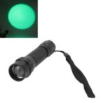 Green LED Flashlight Zoomable Portable