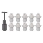 E14 Lamp Holder ABS with Sleeve 10 Pack White