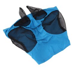 Horse Mesh Fly Mask Breathable Elastic Horse Face Mask with Ears Protection Riding Equestrian Equipment Blue 17 V1294 YM0521 3111230022813 02