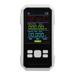 Radiation Detector RF Electric Magnetic Field Strength Detection Handheld Electromagnetic Radiation Meter White