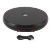 Electric Rotating Display Table LED Light 25cm Noiseless 20kg Load Capacity Turntable Display Stand for Jewelry Black