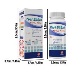 Alternative view of 50Pcs 3 In 1 Test Strips Swimming Pool Water Quality Test Paper for Alkalinity Chlorine PH Free Chlorine
