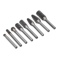 Alternative view of 8pcs Tungsten Carbide Burr Bits Dia 6mm Rotary File Set for Wood Carving Metal Working