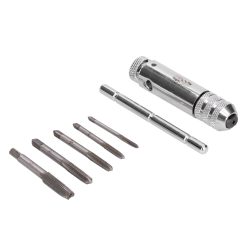 Ratchet Tap Wrench Rigid Hold 3 Positions Gear Box Adjustable Various Tap Sizes T Handle Tap Wrench for Faucet Reamer 17 V1294 YM0523 3111210400711 02