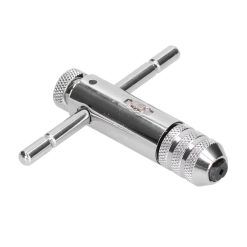Ratchet Tap Wrench Rigid Hold 3 Positions Gear Box Adjustable Various Tap Sizes T Handle Tap Wrench for Faucet Reamer 19 V1294 YM0523 3111210400711 04