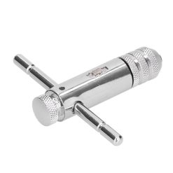 Ratchet Tap Wrench Rigid Hold 3 Positions Gear Box Adjustable Various Tap Sizes T Handle Tap Wrench for Faucet Reamer 23 V1294 YM0523 3111210400711 08