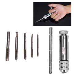 Ratchet Tap Wrench Rigid Hold 3 Positions Gear Box Adjustable Various Tap Sizes T Handle Tap Wrench for Faucet Reamer 25 V1294 YM0523 3111210400711 10