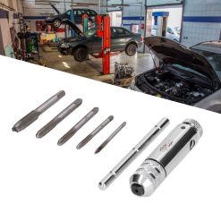 Ratchet Tap Wrench Rigid Hold 3 Positions Gear Box Adjustable Various Tap Sizes T Handle Tap Wrench for Faucet Reamer 26 V1294 YM0523 3111210400711 11