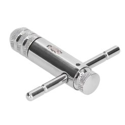 Ratchet Tap Wrench Rigid Hold 3 Positions Gear Box Adjustable Various Tap Sizes T Handle Tap Wrench for Faucet Reamer 28 V1294 YM0523 3111210400711 13
