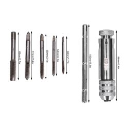 Ratchet Tap Wrench Rigid Hold 3 Positions Gear Box Adjustable Various Tap Sizes T Handle Tap Wrench for Faucet Reamer 29 V1294 YM0523 3111210400711 14