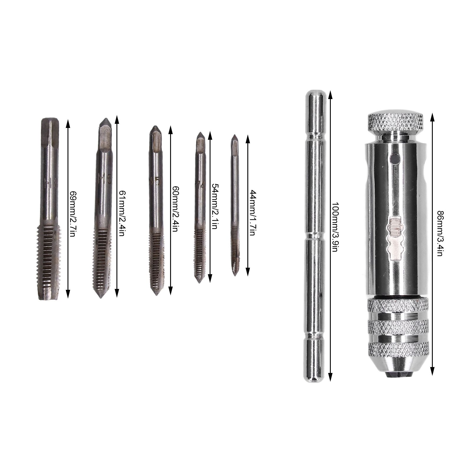 Ratchet Tap Wrench Rigid Hold 3 Positions Gear Box Adjustable Various Tap Sizes T Handle Tap Wrench for Faucet Reamer 15 Ratchet Tap Wrench Rigid Hold 3 Positions Gear Box Adjustable Various Tap Sizes T Handle Tap Wrench for Faucet Reamer - Image 15