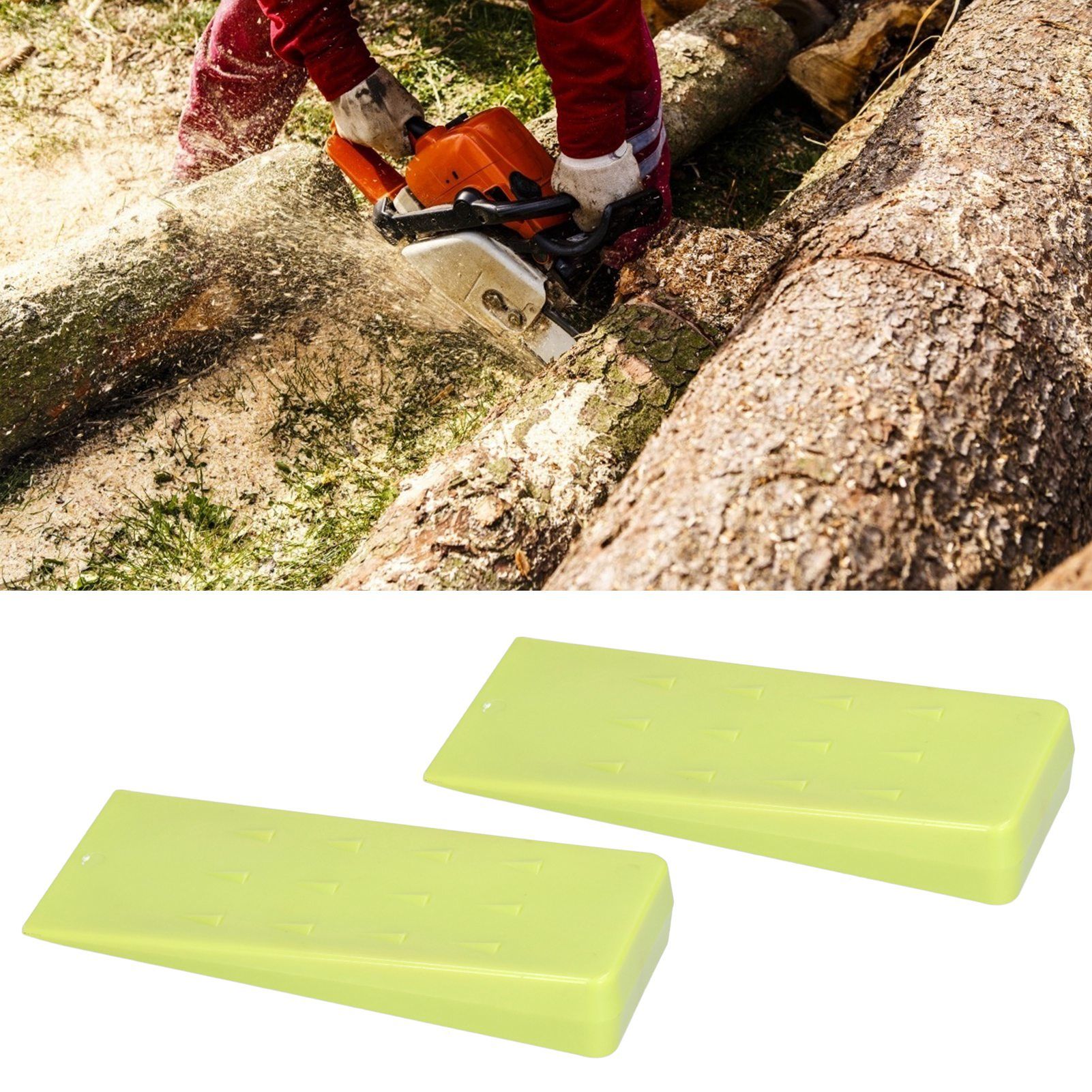 2 Pcs Chainsaw Wedges 8 Inch Green Chainsaw Felling Cutting Wedges Log Splitter Wedges 12 2 Pcs Chainsaw Wedges 8 Inch Green Chainsaw Felling Cutting Wedges Log Splitter Wedges - Image 12