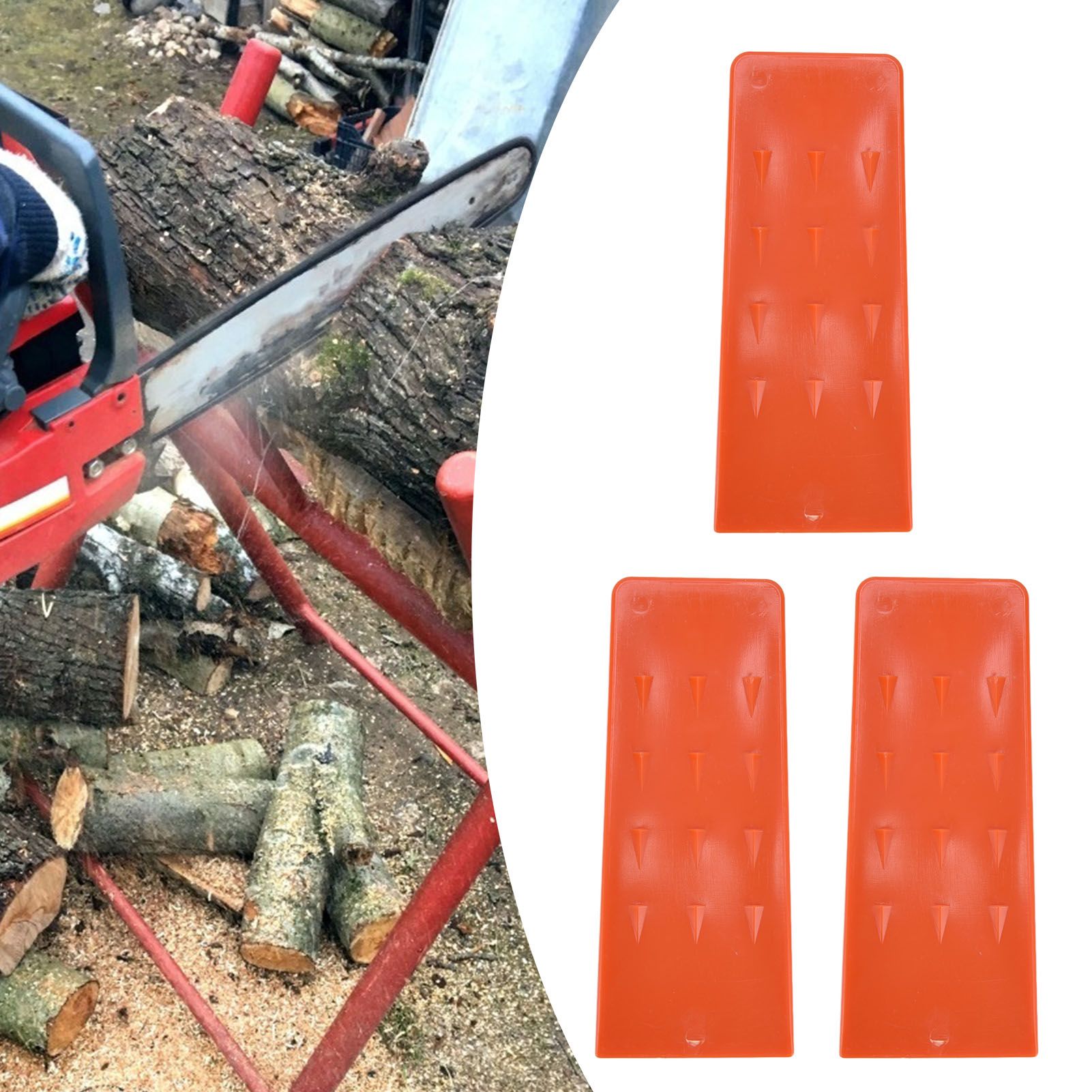 3pcs 8in Felling Wedges Spiked Plastic Safe Logging Tools for Chainsaws Tree Cutting 12 3pcs 8in Felling Wedges Spiked Plastic Safe Logging Tools for Chainsaws Tree Cutting - Image 12