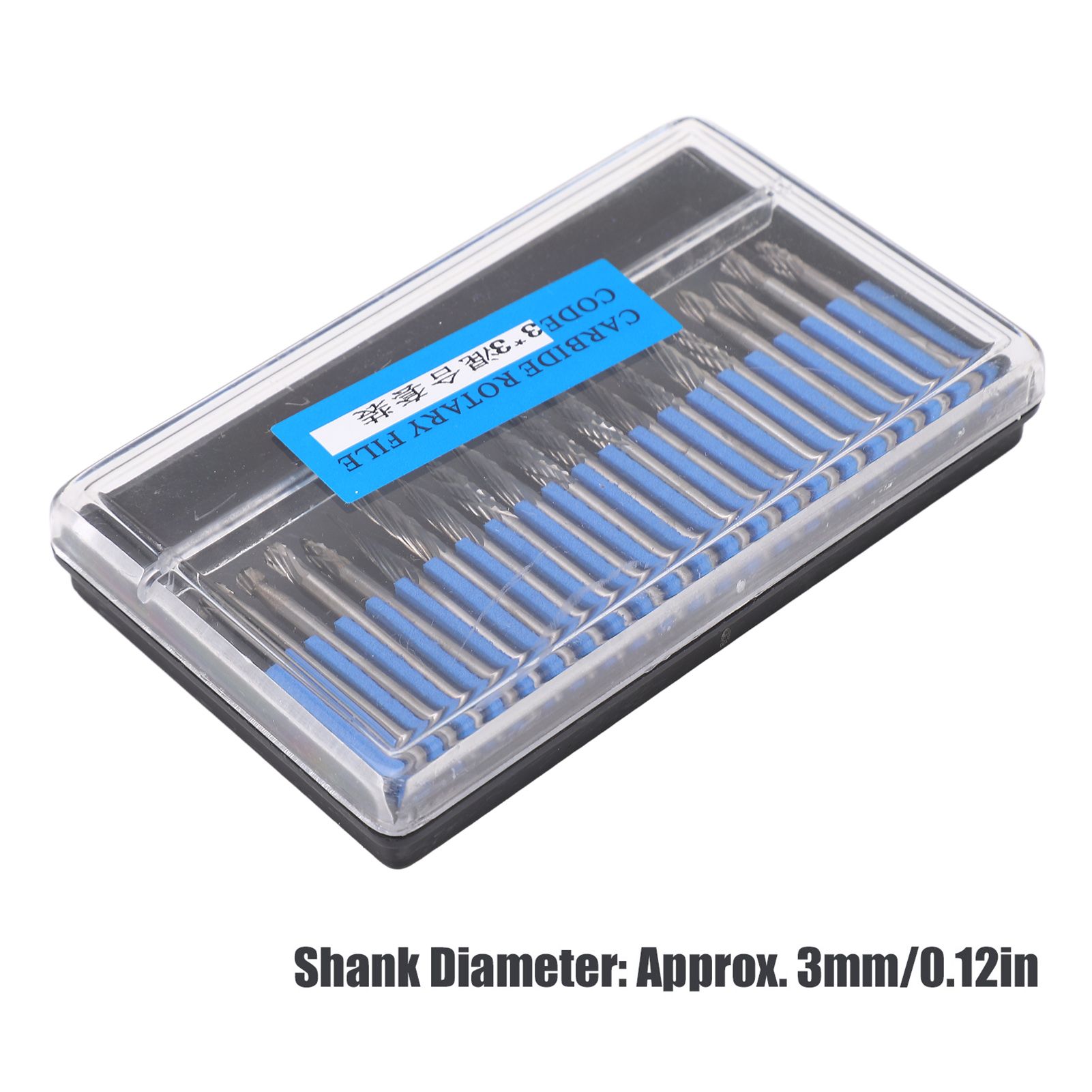 20pcs Rotary Burr Set 3mm Shank Tungsten Steel for Woodworking Carving Polishing Grinding 15 20pcs Rotary Burr Set 3mm Shank Tungsten Steel for Woodworking Carving Polishing Grinding - Image 15
