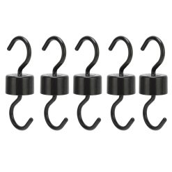 5Pcs Bird Feeder Hooks Black ABS Sturdy Easy Install Beautiful Ant Prevention Hooks for Garden