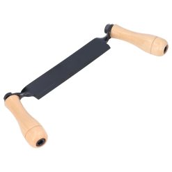 Alternative view of Straight Draw Knife Tungsten Steel Wooden Handle Straight Type Safe Durable Draw Shave Tool for Log Wood Fence Post 10in
