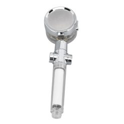 Alternative view of Propeller Shower Head Vortex Hydro Jet 360° Rotating Handheld with Pause Switch Filter G1/2