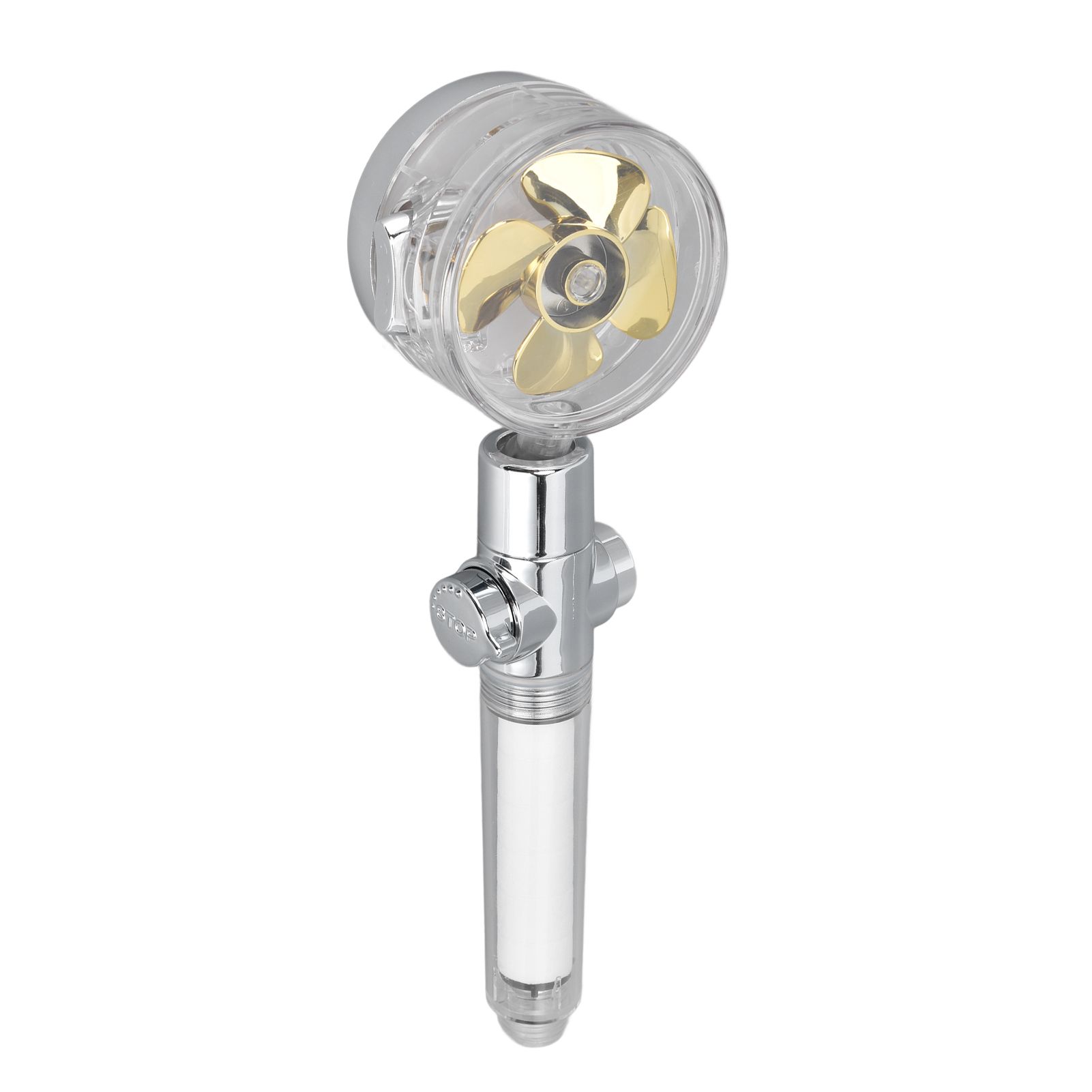 Propeller Shower Head Vortex Hydro Jet 360° Rotating Handheld with Pause Switch Filter G1/2 9 Propeller Shower Head Vortex Hydro Jet 360° Rotating Handheld with Pause Switch Filter G1/2 - Image 9