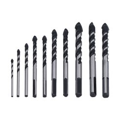 Alternative view of 10 Pcs Masonry Drill Bits Set Industrial Strength Carbide Tips with Storage Case for Tile Brick Cement Concrete