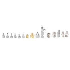Alternative view of 15PCS Airbrush Adapter Set Stainless Steel Airbrush Quick Release Disconnect Fittings Connector Kit
