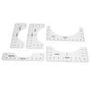 T Shirt Ruler Reusable PVC Shirt Guide Ruler Round Neck Alignment Ruler for Household Office