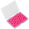 100Pcs Push Pins Map Tacks Steel Plastic Decorative Marking Pins for Cork Boards 9.5x20mm Rose Red