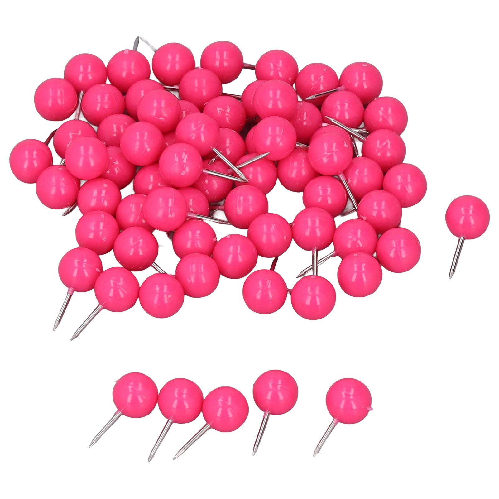 100Pcs Push Pins Map Tacks Steel Plastic Decorative Marking Pins for Cork Boards 9.5x20mm Rose Red 3 100Pcs Push Pins Map Tacks Steel Plastic Decorative Marking Pins for Cork Boards 9.5x20mm Rose Red - Image 3