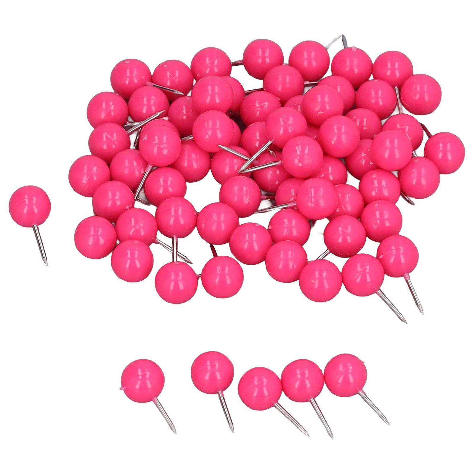 100Pcs Push Pins Map Tacks Steel Plastic Decorative Marking Pins for Cork Boards 9.5x20mm Rose Red 4 100Pcs Push Pins Map Tacks Steel Plastic Decorative Marking Pins for Cork Boards 9.5x20mm Rose Red - Image 4