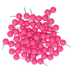 100Pcs Push Pins Map Tacks Steel Plastic Decorative Marking Pins for Cork Boards 9.5x20mm Rose Red 23 V1294 YM0523 3117220052711 08