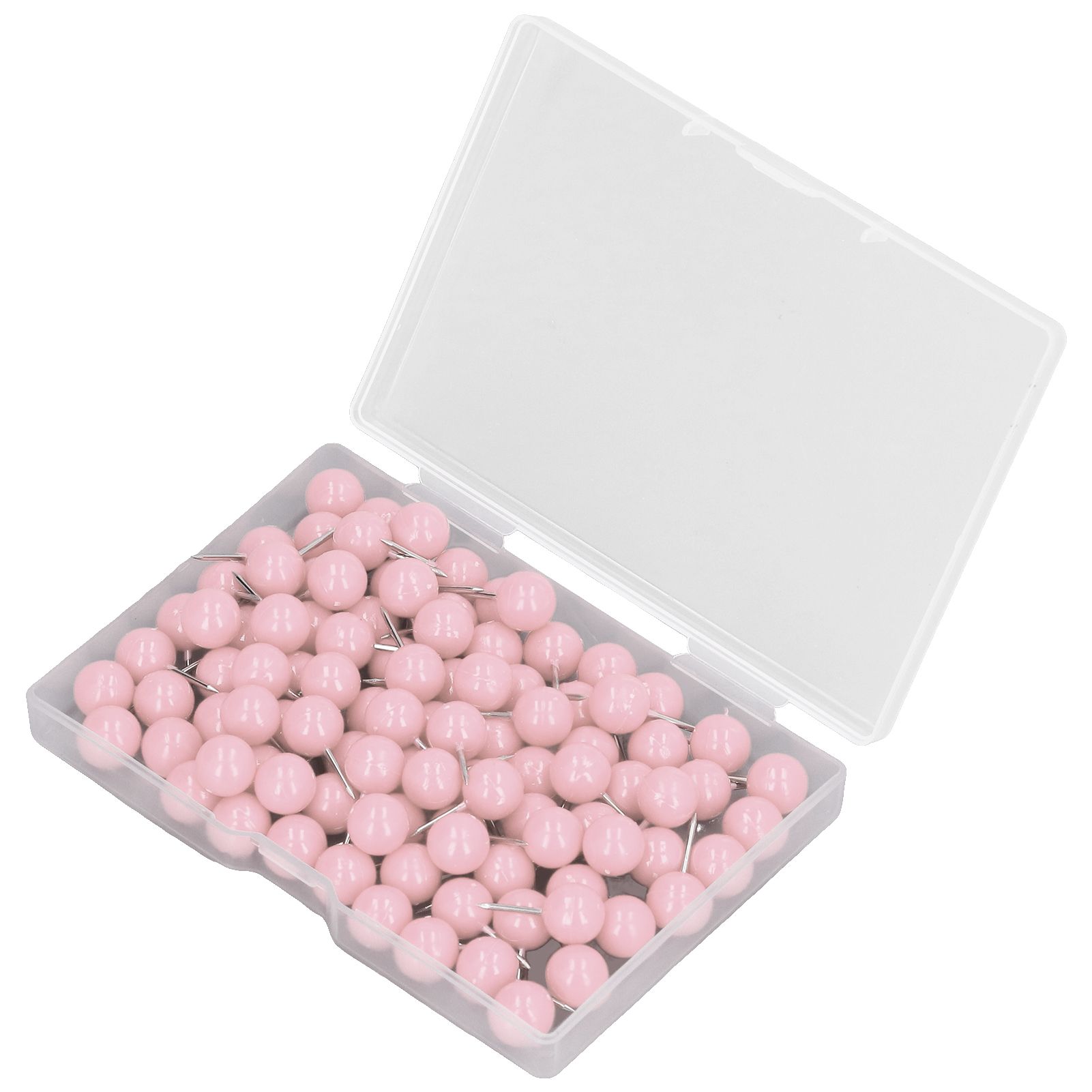 100Pcs Push Pins Map Tacks Steel Plastic Decorative Marking Pins for Cork Boards 9.5x20mm Pink 2 100Pcs Push Pins Map Tacks Steel Plastic Decorative Marking Pins for Cork Boards 9.5x20mm Pink - Image 2