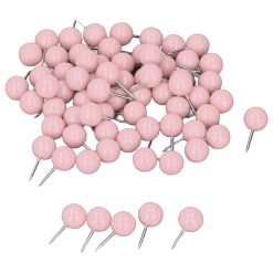 100Pcs Push Pins Map Tacks Steel Plastic Decorative Marking Pins for Cork Boards 9.5x20mm Pink 17 V1294 YM0523 3117220052714 02 1