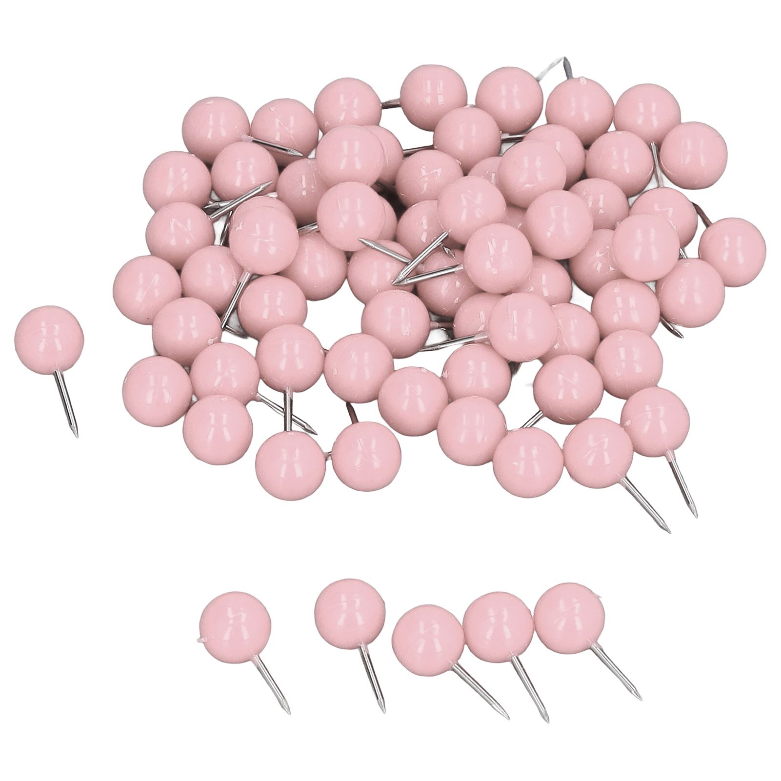 100Pcs Push Pins Map Tacks Steel Plastic Decorative Marking Pins for Cork Boards 9.5x20mm Pink 4 100Pcs Push Pins Map Tacks Steel Plastic Decorative Marking Pins for Cork Boards 9.5x20mm Pink - Image 4