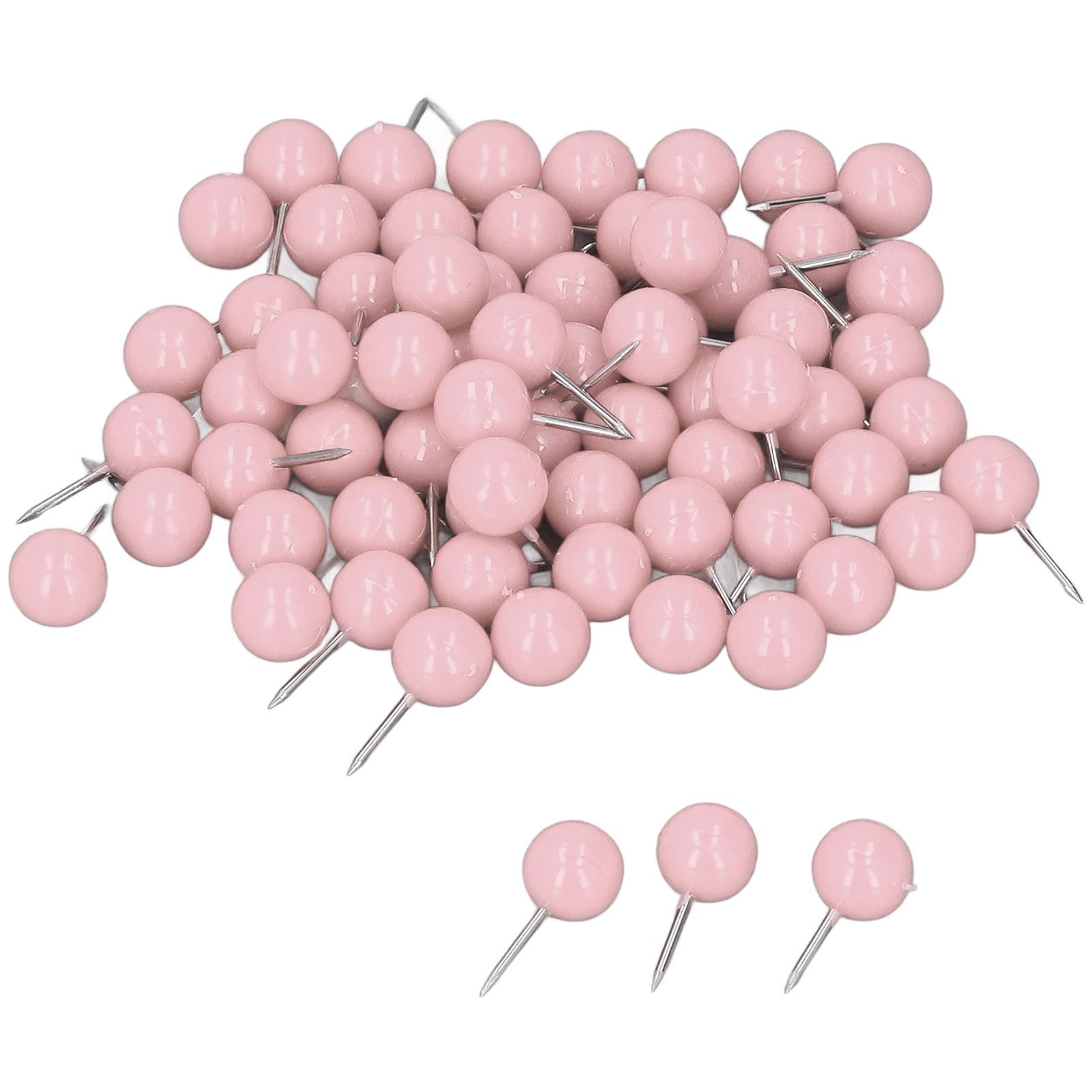 100Pcs Push Pins Map Tacks Steel Plastic Decorative Marking Pins for Cork Boards 9.5x20mm Pink 5 100Pcs Push Pins Map Tacks Steel Plastic Decorative Marking Pins for Cork Boards 9.5x20mm Pink - Image 5