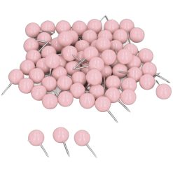100Pcs Push Pins Map Tacks Steel Plastic Decorative Marking Pins for Cork Boards 9.5x20mm Pink 20 V1294 YM0523 3117220052714 05 1