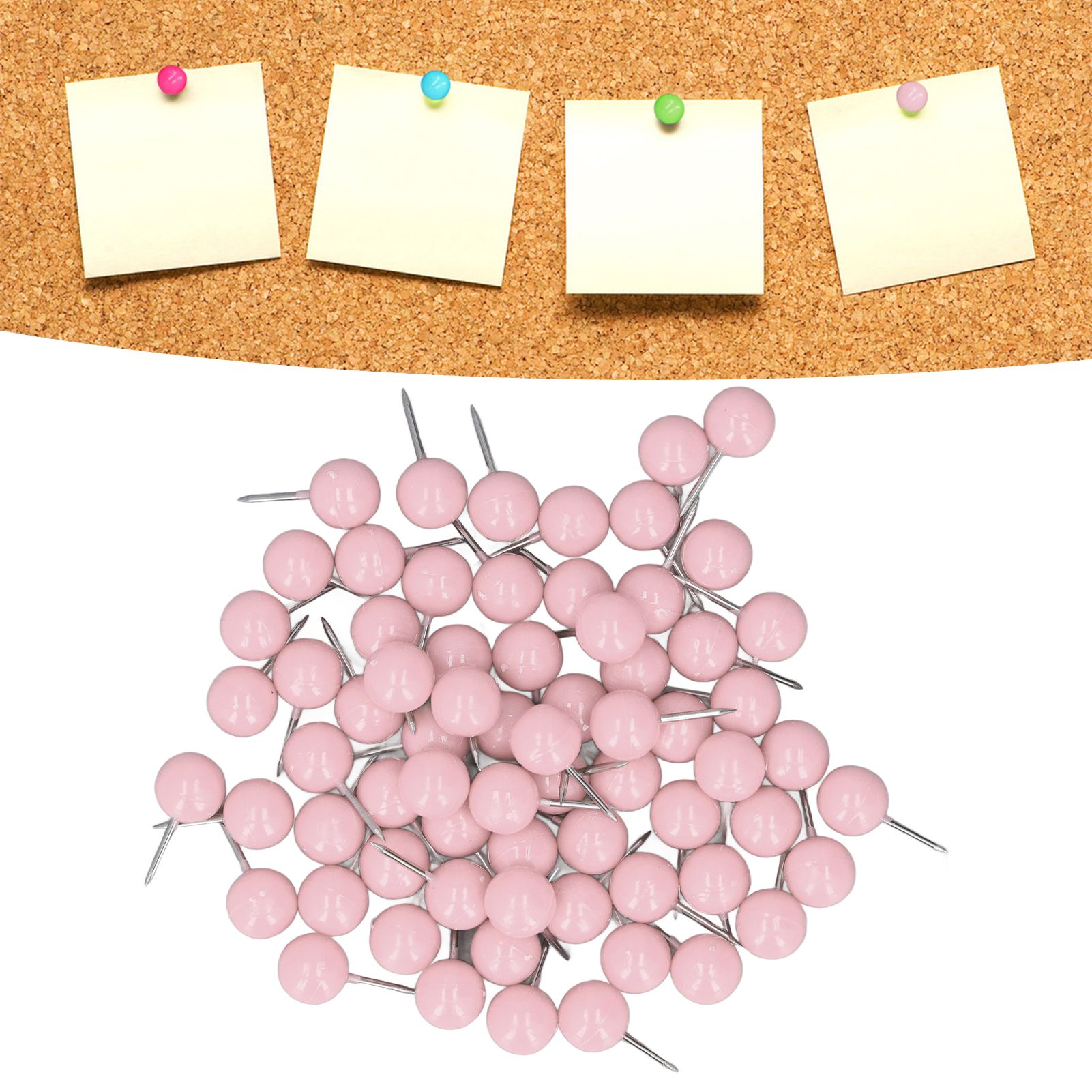 100Pcs Push Pins Map Tacks Steel Plastic Decorative Marking Pins for Cork Boards 9.5x20mm Pink 11 100Pcs Push Pins Map Tacks Steel Plastic Decorative Marking Pins for Cork Boards 9.5x20mm Pink - Image 11