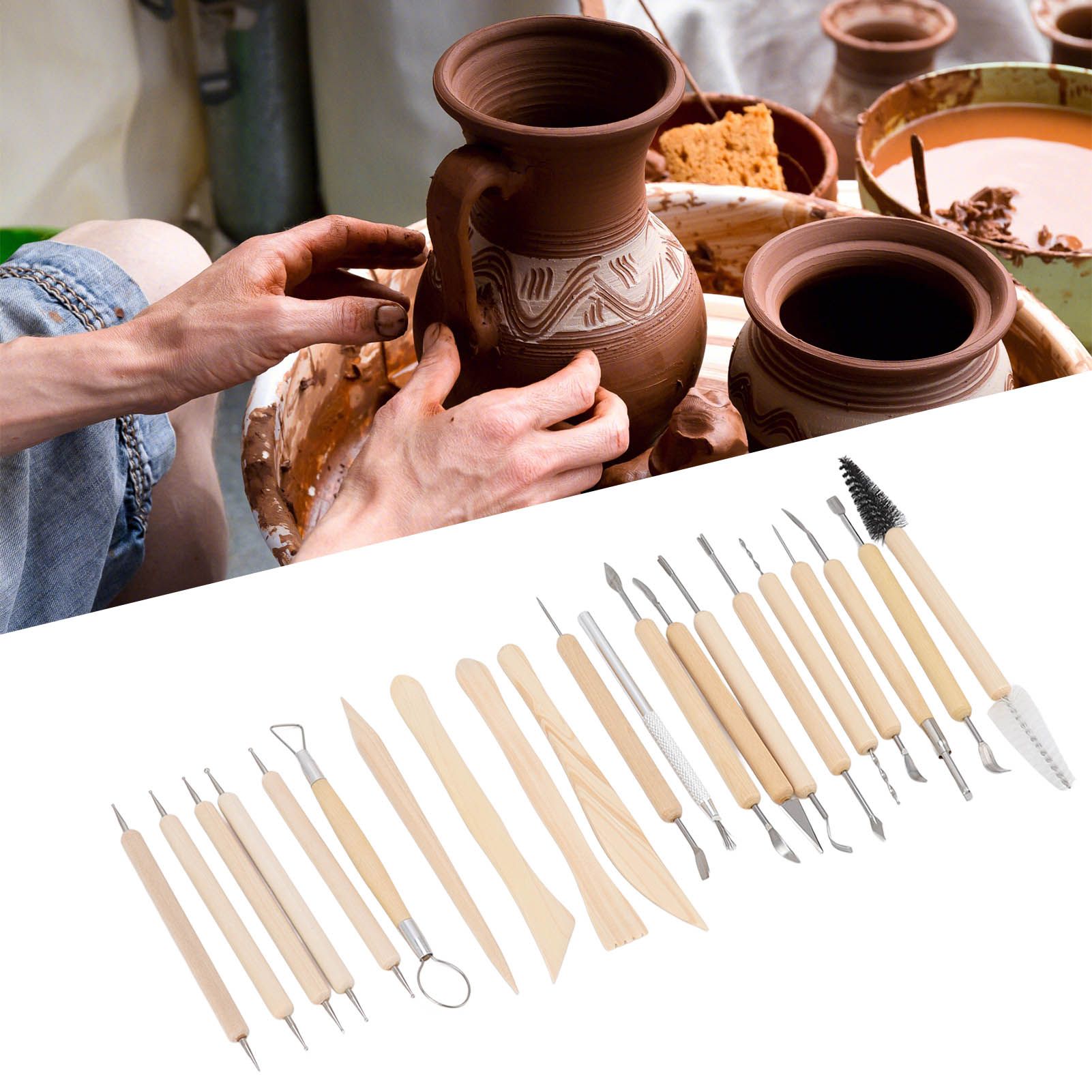 21pcs Polymer Clay Tools Polymer Clay Sculpting Tools with Storage Bag for Beginners Professionals 11 21pcs Polymer Clay Tools Polymer Clay Sculpting Tools with Storage Bag for Beginners Professionals - Image 11