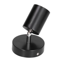 Alternative view of GU10 Spotlight Base Single Head Wrought Iron Adjustable Track Light Holder for Bedroom Shopping Mall 85‑265VBlack
