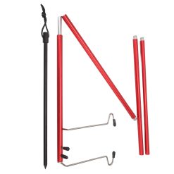 Alternative view of Camping Lantern Stand Portable Lightweight Outdoor Camping Aluminum Alloy Lamp Pole Light Hanging Stand Red