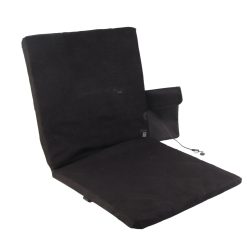 Electric Heating Seat Cushion Foldable Stadium Seats Heated Cover Pads with Backrest for Camping Fishing Hunting Black 20 V1294 YM3111220254311 0421 05