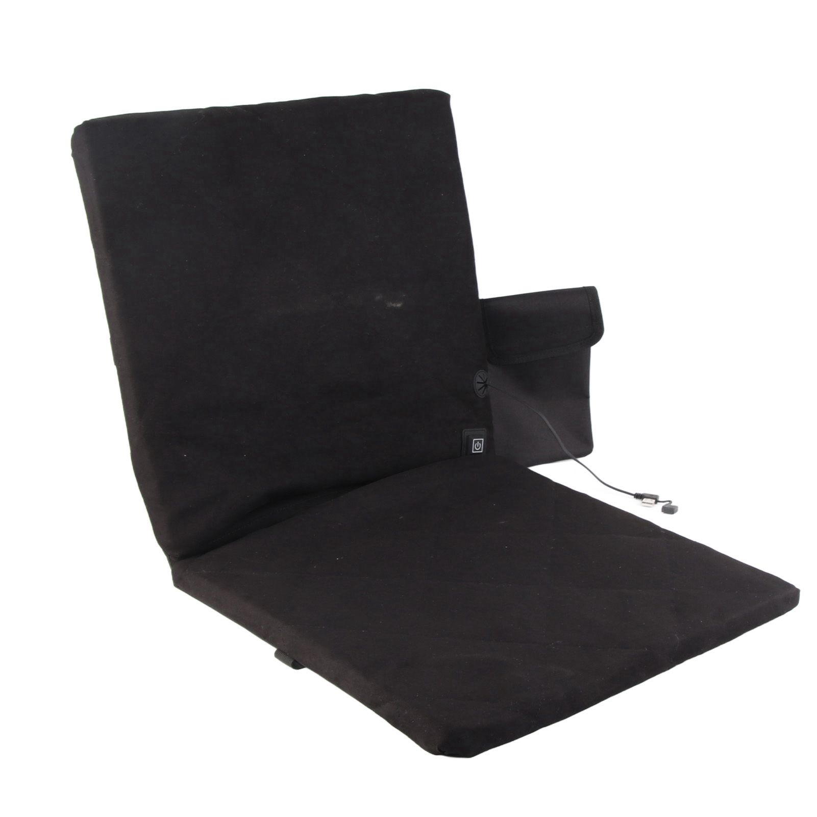 Electric Heating Seat Cushion Foldable Stadium Seats Heated Cover Pads with Backrest for Camping Fishing Hunting Black 6 Electric Heating Seat Cushion Foldable Stadium Seats Heated Cover Pads with Backrest for Camping Fishing Hunting Black - Image 6