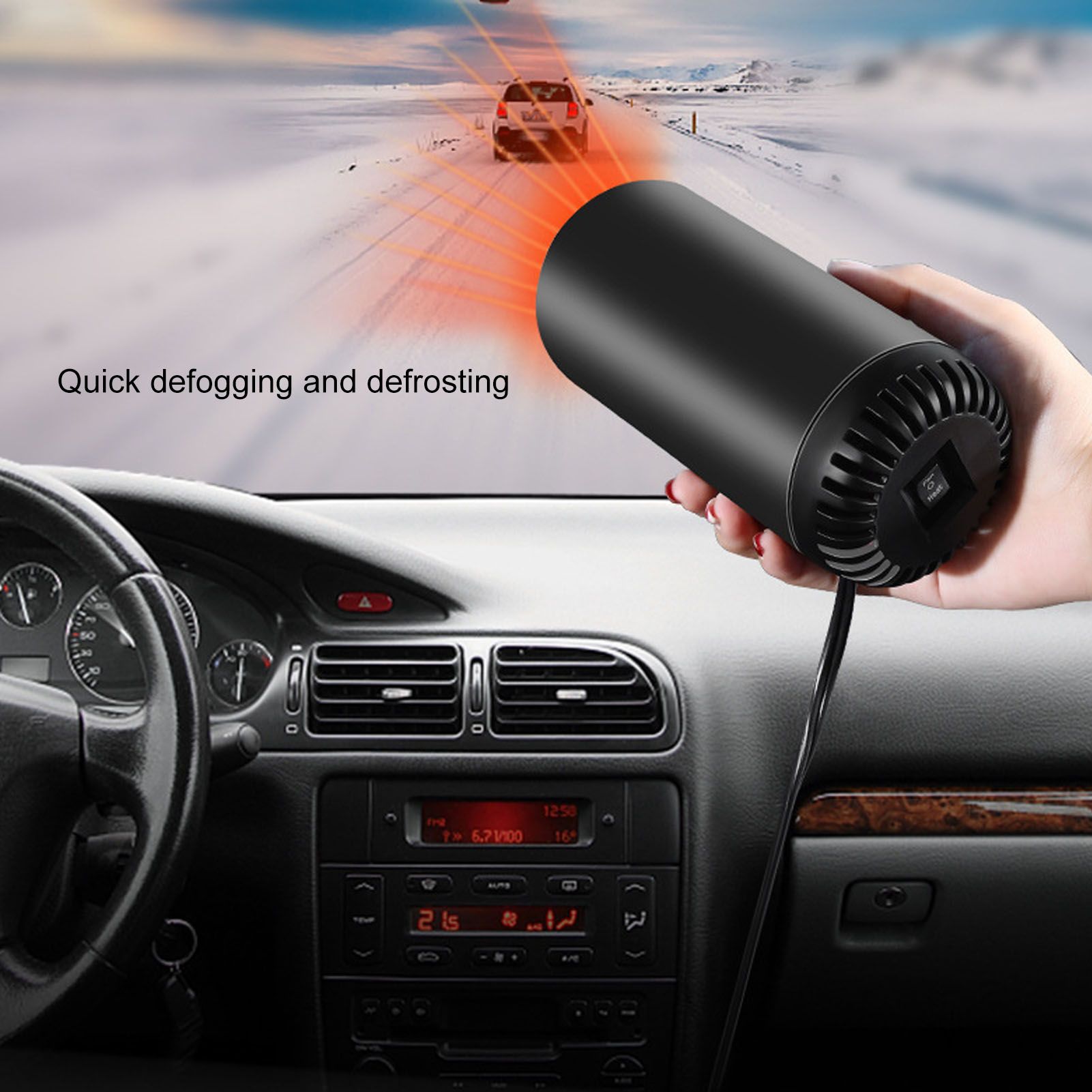 Car Heater Fast Heating Cool and Warm Portable Cigarette Lighter Car Demister Defroster with Rotatable Stand 24V 11 Car Heater Fast Heating Cool and Warm Portable Cigarette Lighter Car Demister Defroster with Rotatable Stand 24V - Image 11