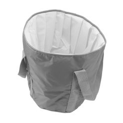 Alternative view of Foldable Foot Tub Polyester Double Layer Collapsible Camping Bucket with Storage Bag for Outdoor Grey