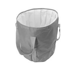 Foldable Foot Tub Polyester Double Layer Collapsible Camping Bucket with Storage Bag for Outdoor Grey 18 V1294 YM3117220219411 0421 03