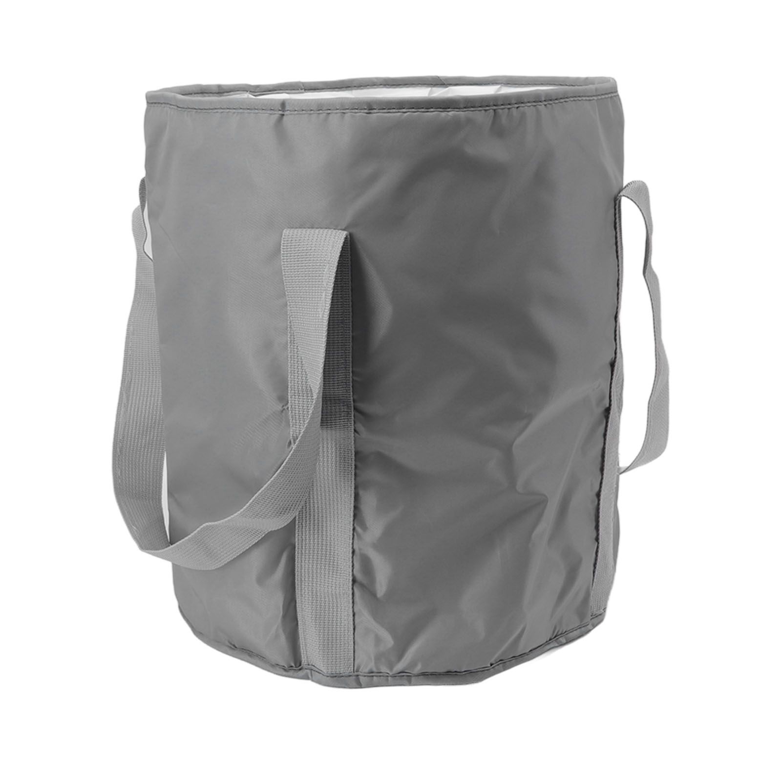 Foldable Foot Tub Polyester Double Layer Collapsible Camping Bucket with Storage Bag for Outdoor Grey 5 Foldable Foot Tub Polyester Double Layer Collapsible Camping Bucket with Storage Bag for Outdoor Grey - Image 5