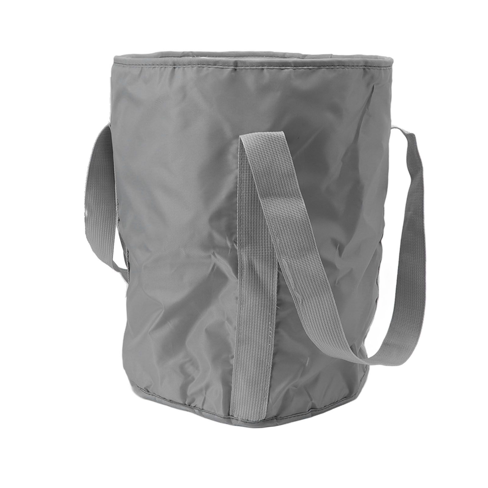 Foldable Foot Tub Polyester Double Layer Collapsible Camping Bucket with Storage Bag for Outdoor Grey 6 Foldable Foot Tub Polyester Double Layer Collapsible Camping Bucket with Storage Bag for Outdoor Grey - Image 6